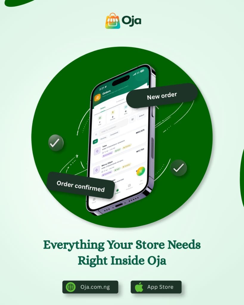 Oja merchant app — Everything your store needs in one dashboard. Track orders, payments, and customers on mobile.